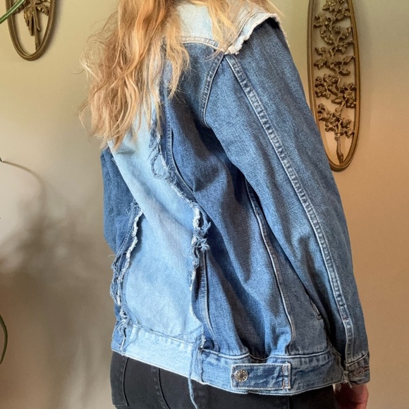 Topshop MOTO Distressed Denim Jacket - Picture 11 of 11